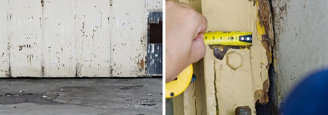 Lift Master Rusty Garage Doors in Gravenhurst, Ontario